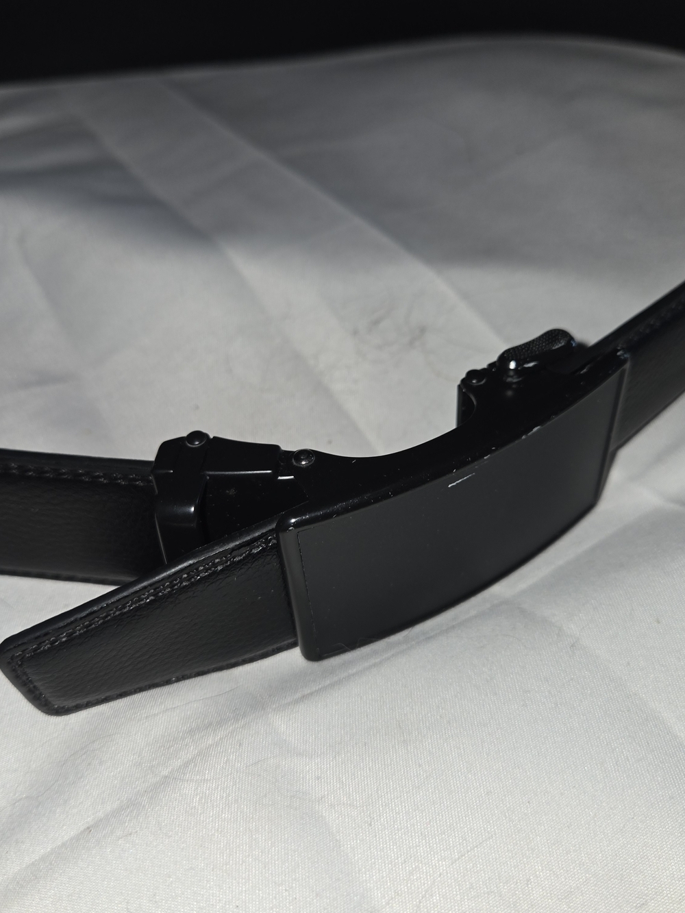 CR7 Cristiano Ronaldo Black Ratchet Belt Adjustable Track Belt Modern Buckle 42" - Picture 4 of 5